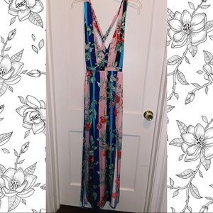 Floral Plunging Neckline Sundress